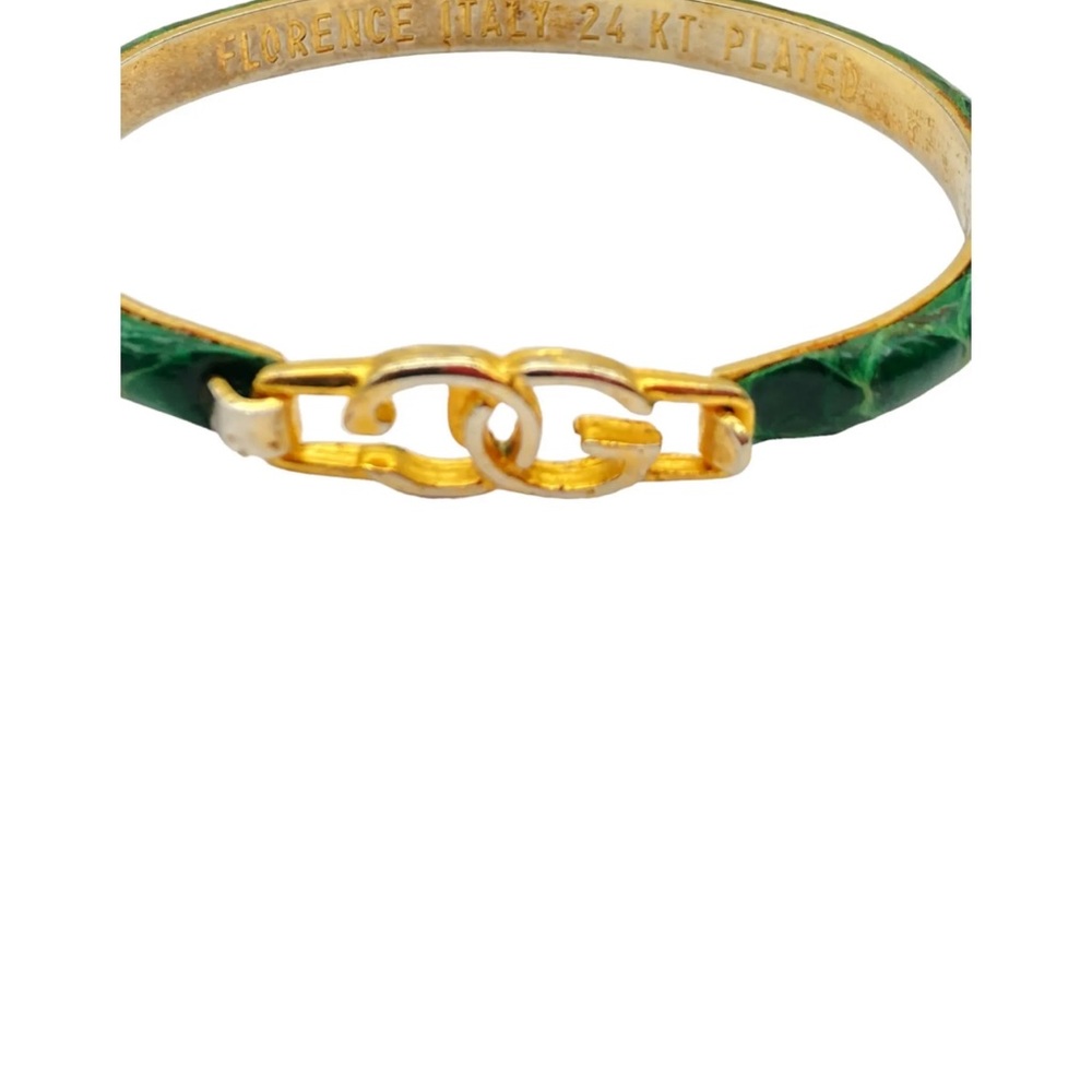 RARE Vintage 24K Gold Plated Gucci Italian Luxury Bracelet - Picture 2 of 7